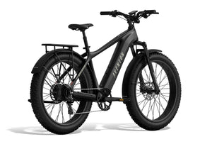 Aventon Aventure 3 electric bike, step-over frame, Stealth color, side view on white background