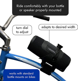 Bicycle Water Bottle Cage, ABC Cage with Anywhere Cage Strap Adapter, Adjustable Bottle Cage for Bike - Escondido eBike Super Shop