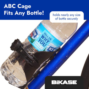 Bicycle Water Bottle Cage, ABC Cage with Anywhere Cage Strap Adapter, Adjustable Bottle Cage for Bike - Escondido eBike Super Shop