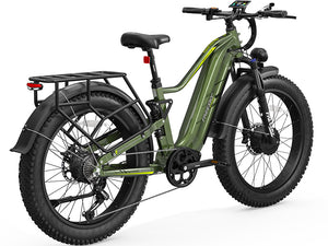 Green Freesky Eurostar Turbo M-410 electric scooter, side view, with black accents and visible wheels