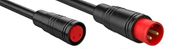 eBike Electrical Cable Julet 2 Pin Connector eBike Extension Cable M/F - 8"