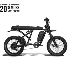 Super73 R Adventure Series SE electric bike in matte black, side view, displayed on a white background
