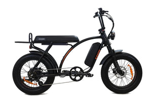 Kasen Kabbit Classic eBike in sand color, packaged inside a black box, 14-inch model