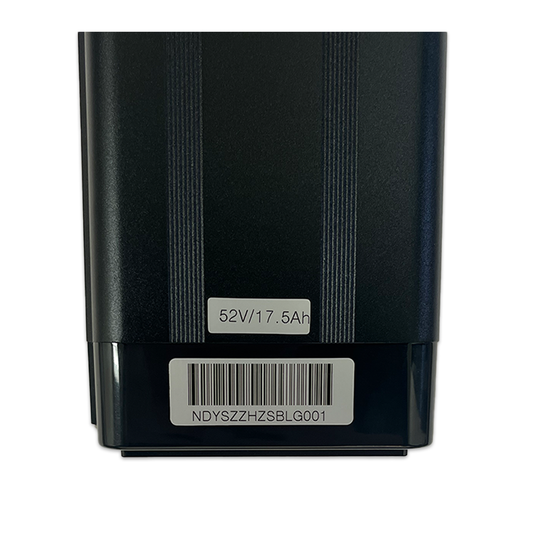 52v 17.5ah eBike Battery - Silver Fish/Seat Tube Style Battery - Single Pin Port for Coastal Cruiser