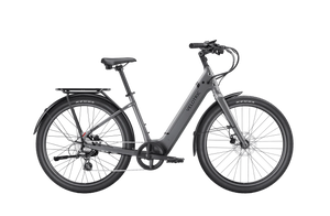 Slate gray Velotric Breeze 1 eBike side view against a white background