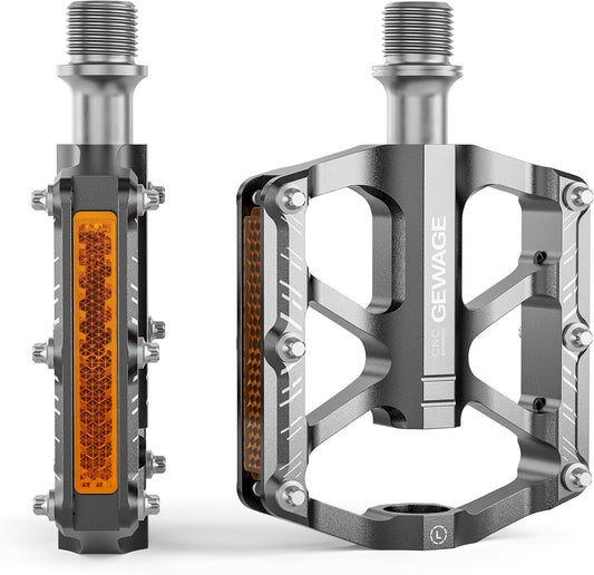 eBike Pedals - Silver w/ Reflectors