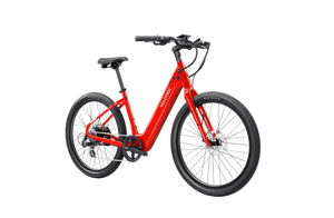 Velotric Breeze 1 eBike in Classic Scarlet color, side view, against a plain background