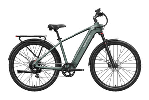Mokwheel Tarmac eBike in Pine Green, side view, showcasing frame design and tires