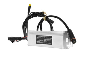 Product image of the Himiway Escape eBike 750W controller, showing a rectangular black electronic component with multiple colored wires extending from one end, designed for electric bicycle power management.