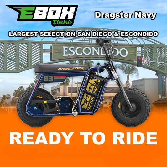 eMOTO Stomp Ebox Dragster - Navy - Ready to Ride