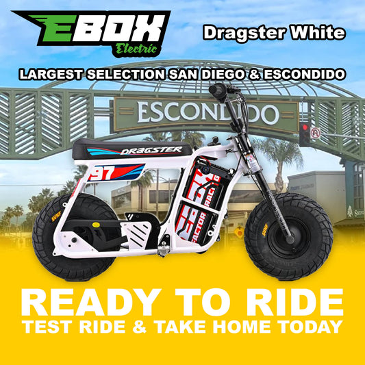 eMOTO Stomp Ebox Dragster - White - Ready to Ride