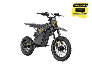 Heybike Villain electric bike in Midnight Black, side view, showcasing rugged frame and fat tires