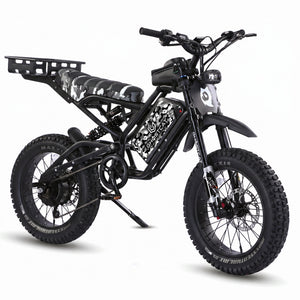 Blackout edition eBike Ghostcat F4X Hunter's Edition Full Bundle, featuring a sleek black electric bike with accessories, displayed against a neutral background.