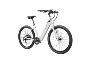 Velotric Breeze 1 electric bike in satin white, side view, against a plain background
