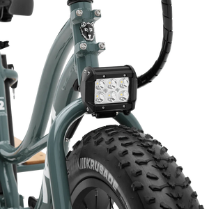 Black MURF Higgs Cargo Fat Tire eBike, side view, showcasing sturdy frame and large tires