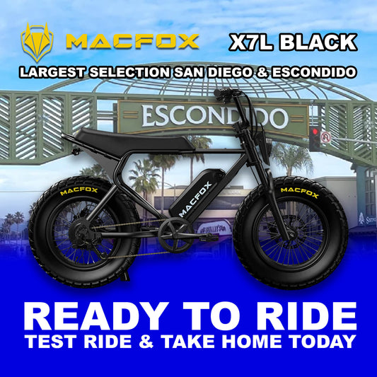 eBike Macfox X7L - Black - Ready to Ride - Escondido eBike Super Shop eBike Store in North County San Diego