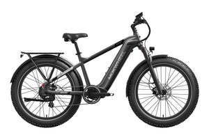 Gray Mokwheel Basalt 2.0 Step Over eBike, side view, against a plain background