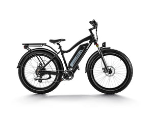 Black Himiway C3 Cruiser Step Over eBike, side view, against a white background