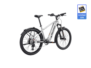 Velotric Summit 2 eBike in Glacial Silver, side view, showcasing frame design and components