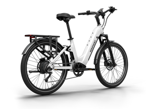 White Himiway A7 eBike side view, showcasing frame design and features