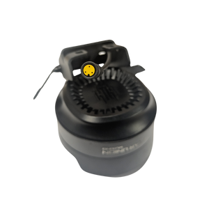 Front view of the Super73 Z Miami SE eBike featuring a mounted headlight illuminated in a dark setting.