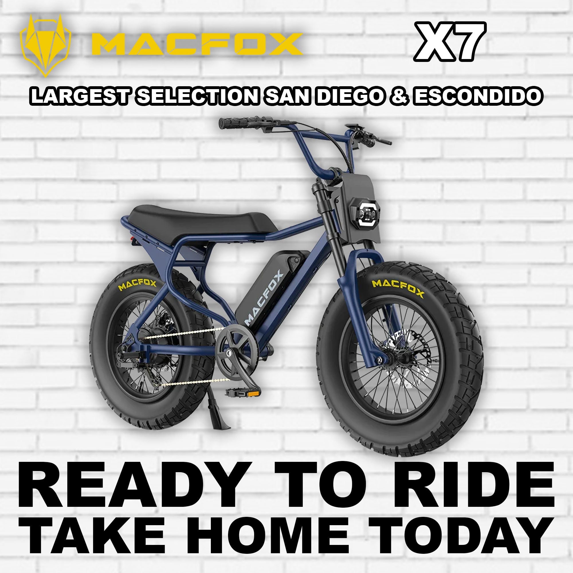 Buy eBike Macfox X7 - Navy Blue - In a Box Online - In Stock Now