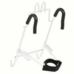 White Retrospec Apollo steel eBike basket attached to a bicycle, product image on a white background.