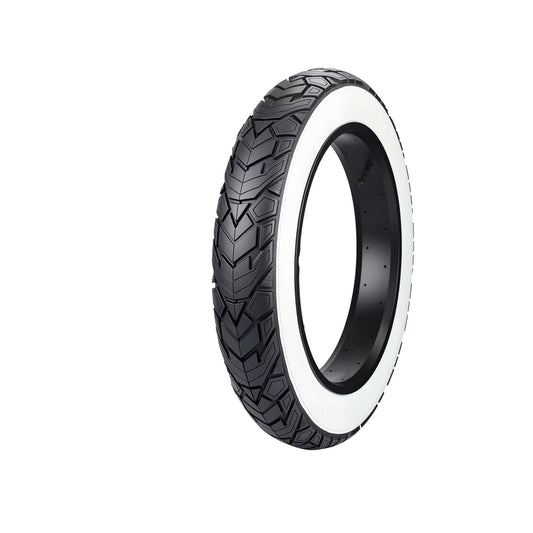 eBike Tire - 20x4 White Wall Snake Skin Tread