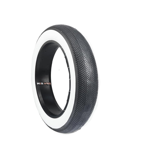 eBike Tire - 20x4 White Wall Lizard Skin Tread