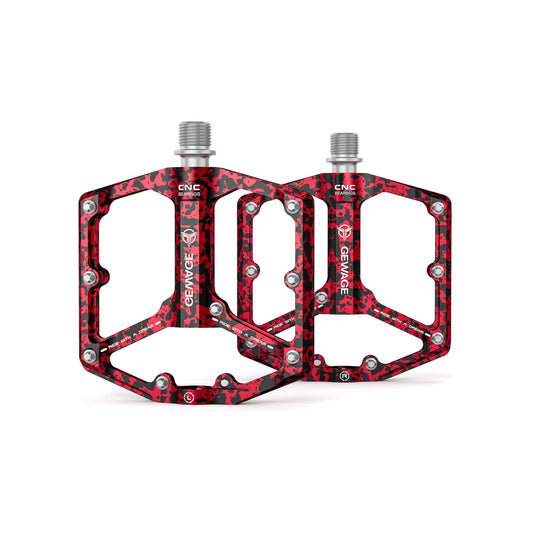 eBike Pedals - Alloy - Red Camouflage