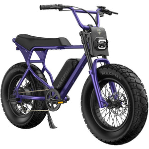 Macfox X7L eBike in Nebula Purple, side view, single bike against a white background