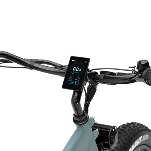 Black Alpha Murf fat tire electric beach cruiser eBike with 52v 750w motor, side view, product image