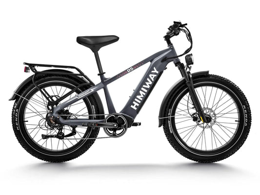 Himiway D5 Pro step-over electric fat tire eBike in Space Gray, side view