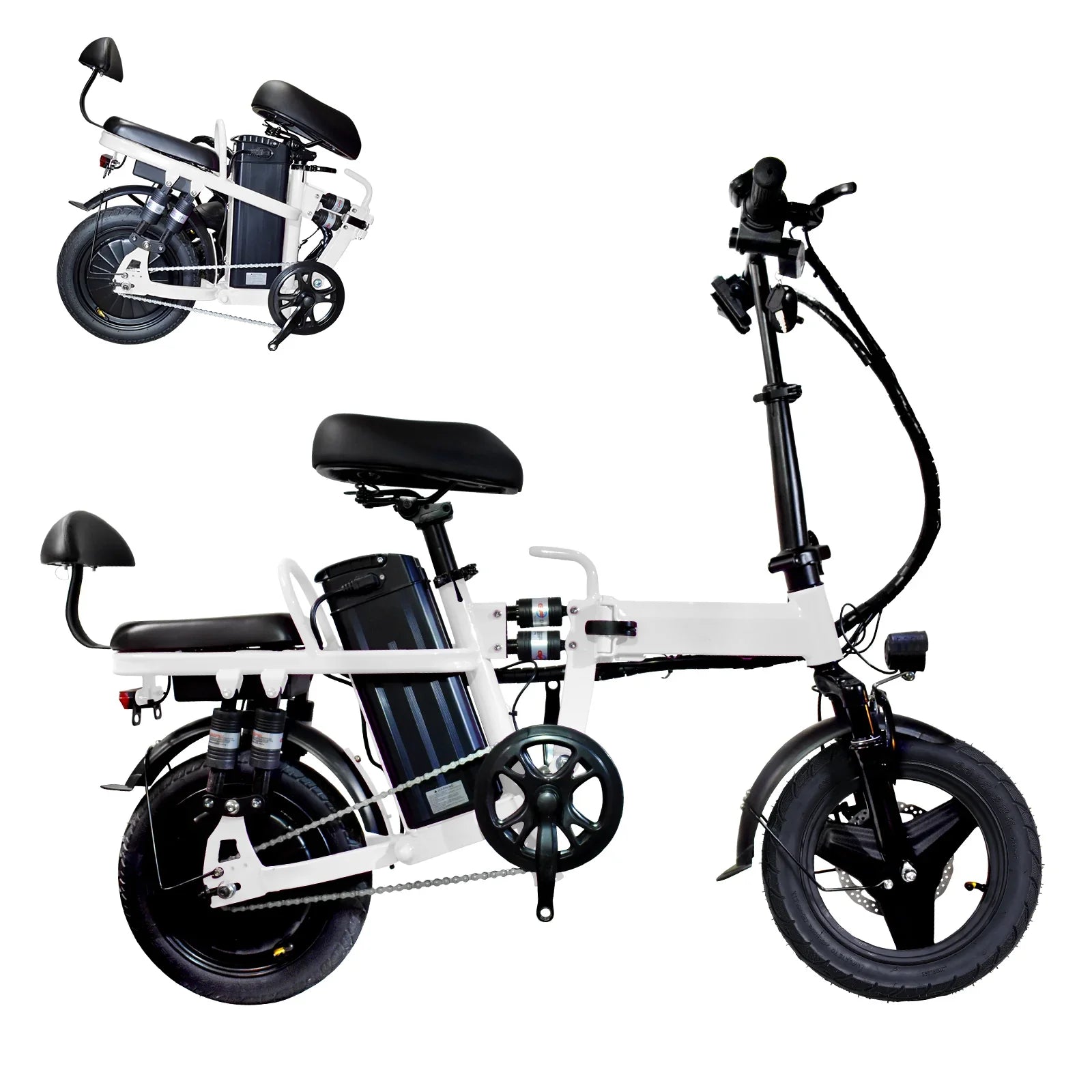electric bicycle online shopping DDC TECH Folding Bike for Adults, 800W Peak Motor 20MPH, Ebike with 48V 15Ah Removable Battery, 35-55 Miles Range, 14'' Adults Electric Bicycles for Men Women Commuter : Sports & Designed for entry Urban Commuter E-Bike Yadea
