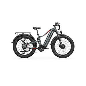Gray Freesky Eurostar Turbo M-410 electric scooter, side view, showing sleek frame and large wheels