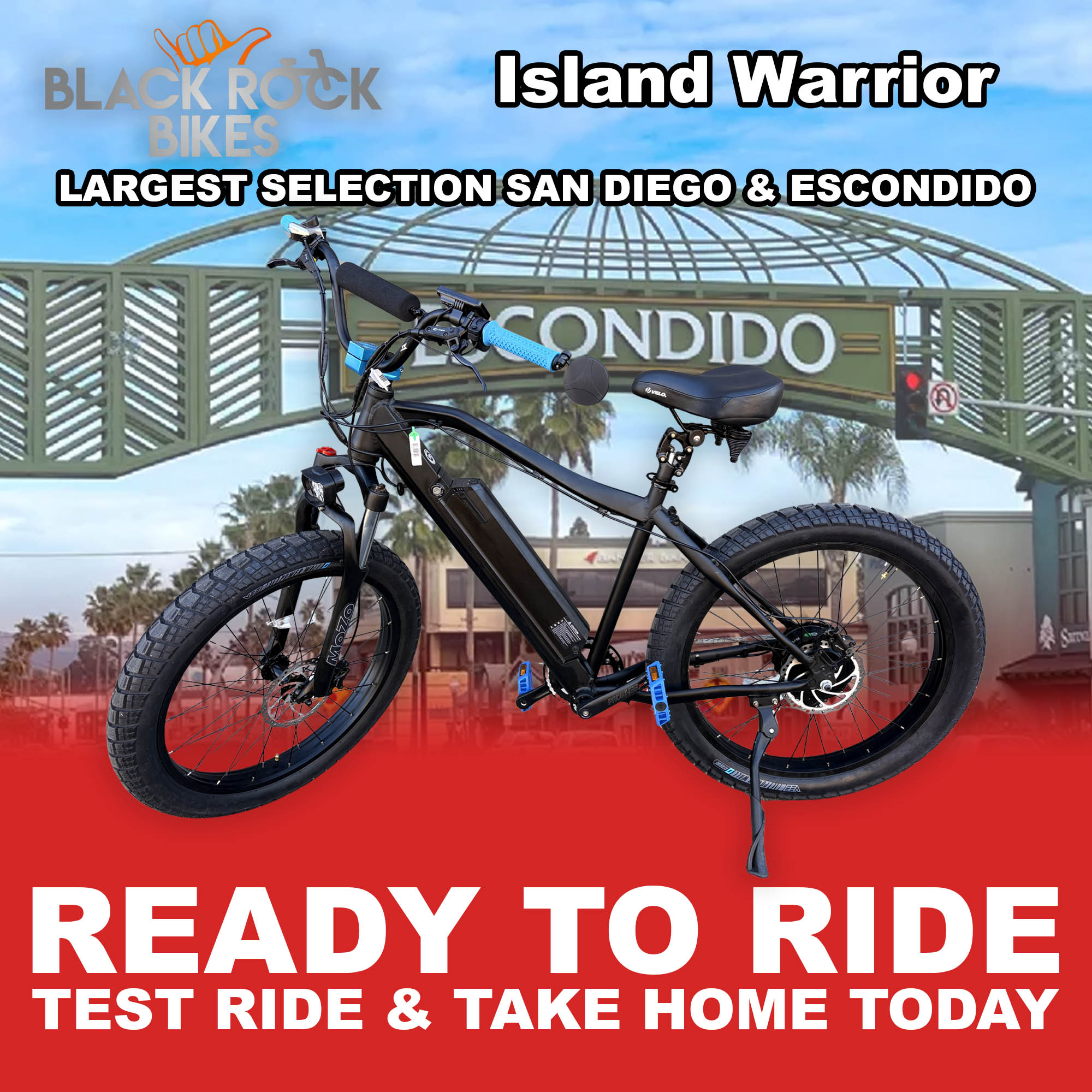 eBike Black Rock Island Warrior - Black & Blue - Ready to Ride