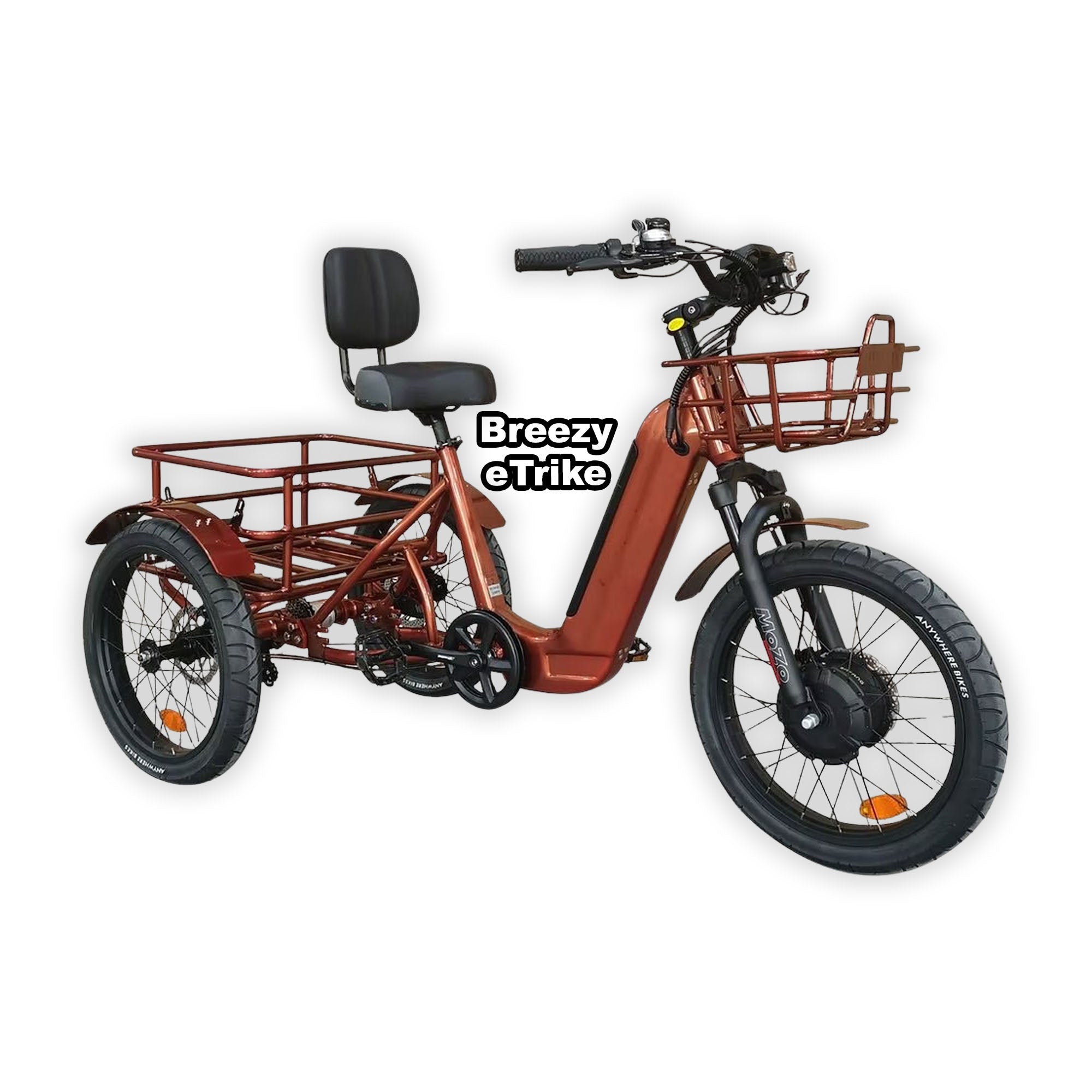 3 wheel electric bicycles for sale eBike Breezy Electric Trike - Copper