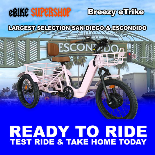 eBike Breezy Electric Trike - Pink - Ready to Ride