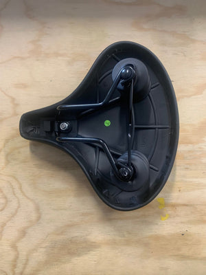Classic Beach Cruiser Bike Seat with Metal Springs Extra Wide Bicycle Saddle - Black - Parts - 210000001289 eBike Super Shop