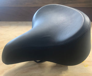 Classic Beach Cruiser Bike Seat with Metal Springs Extra Wide Bicycle Saddle - Black - Parts - 210000001289 eBike Super Shop