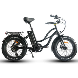 Coastal Cruiser 52v 20 Thru 750W Step Thru Ebike 20x4 Fat Tire Mini Electric Beach Cruiser - Mini eBike - COAST|MINI|BLACK|0023 eBike Super Shop