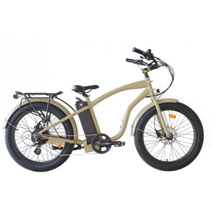 Coastal Cruiser 52v 24 Over 750W Step Over Ebike 24x3 Fat Tire Fat Tire Cruiser - Fat Tire eBike - COAST|FATT|SAND|0011 eBike Super Shop