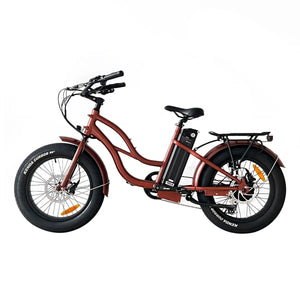 Coastal Cruiser 52v 24 Thru 750W Step Thru Ebike 24x3 Fat Tire Fat Tire Cruiser - Fat Tire eBike - COAST|FATT|COPPE|0005 eBike Super Shop