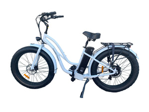 Coastal Cruiser 52v 26 Thru 750W Step Thru Ebike 26x4 Fat Tire Fat Tire Electric Beach Cruiser - Fat Tire eBike - COAST|FATT|RED|0002 eBike Super Shop