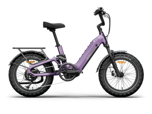 Himiway D5 2.0 eBike in Nebula Mist color, 20-inch wheels, side view, product image