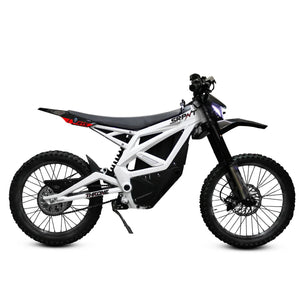 Electric dirt bike, eMOTO THRONE CYCLES THRONE SRPNT 10000W Moto eBike, off-road model with rugged tires, shown in product image.