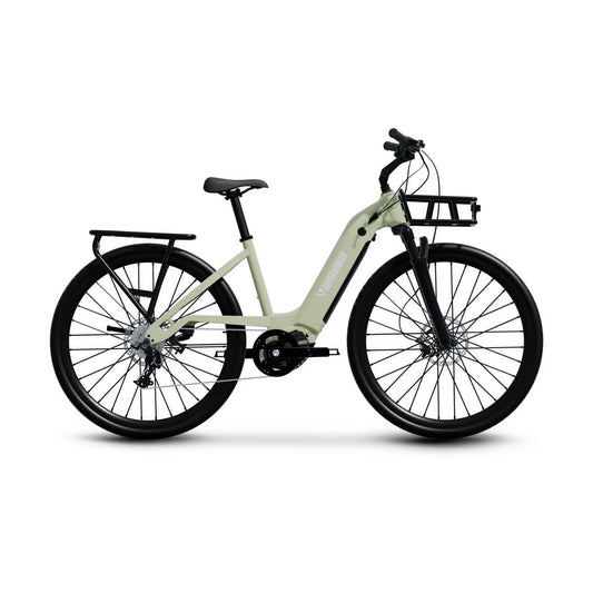 Mint green eBike Superhuman Moonrider, side view, showcasing sleek frame and modern design