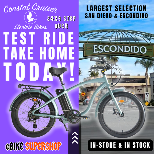 eBike Coastal Cruiser 24x3 Step Over - Slate Grey - Ready to Ride