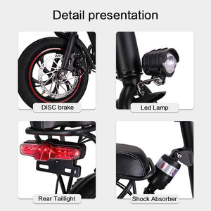 A black and silver Ampira X5 electric bike with a sturdy frame, front suspension, and thick tires, displayed on a white background.
