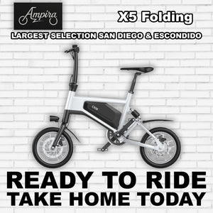White Ampira X5 eBike, side view, against a plain background